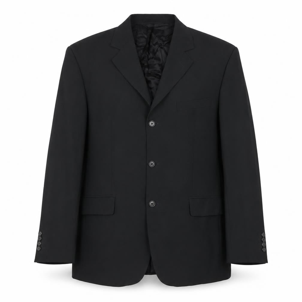 Front view of Ciro Citterio men’s grey polyester jacket suit jacket, size 42, regular
