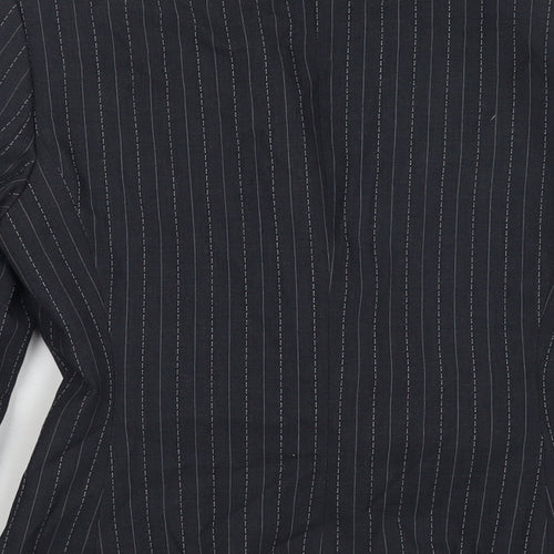 Marks and Spencer Womens Grey Striped Jacket Blazer Size 8 Button