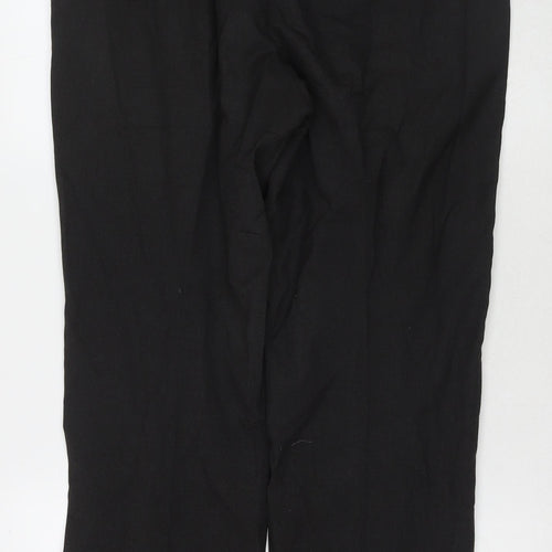 Marks and Spencer Mens Grey Polyester Trousers Size 34 in L31 in Regular Zip