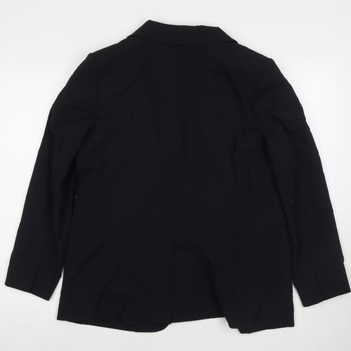 Marks and Spencer Womens Black Polyester Jacket Suit Jacket Size 14
