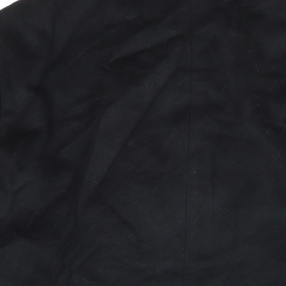 Marks and Spencer Mens Black Overcoat Coat Size 3XL Zip