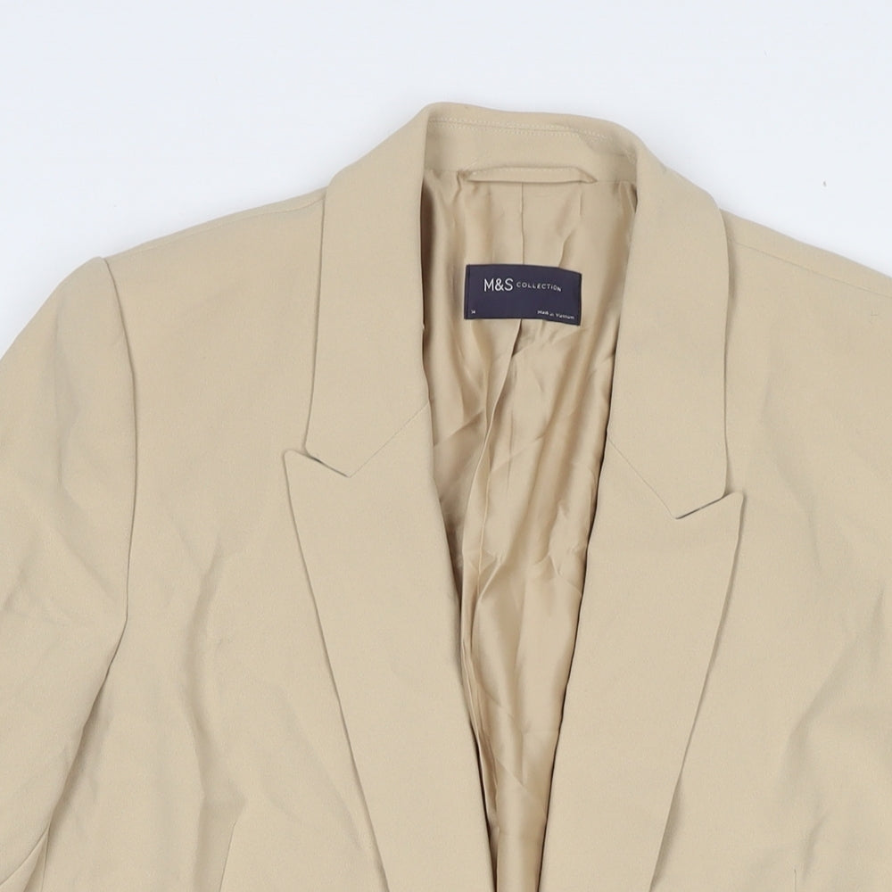 Marks and Spencer Womens Beige Jacket Blazer Size 14