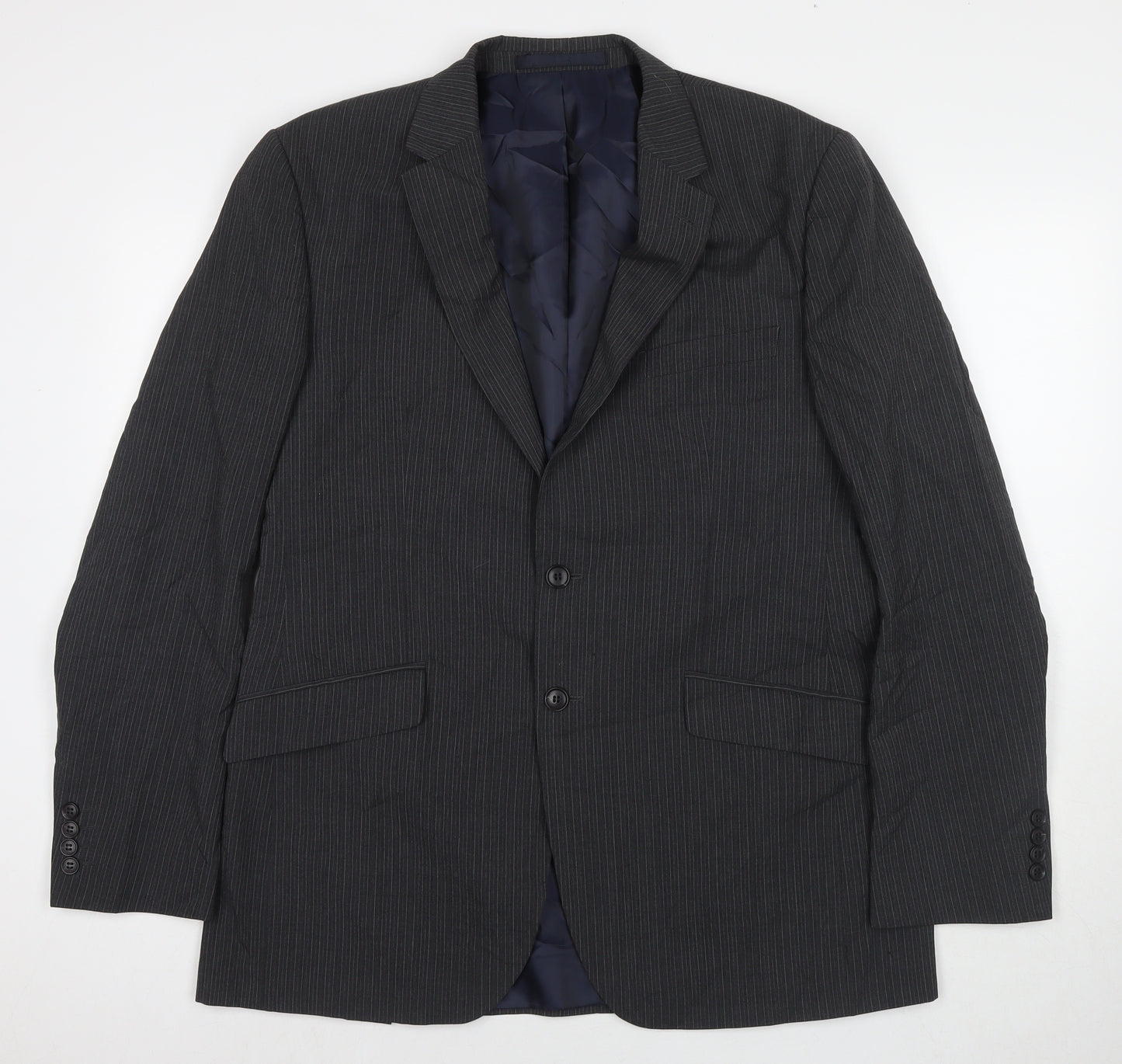 Marks and Spencer Mens Grey Viscose Jacket Suit Jacket Size 46 Regular