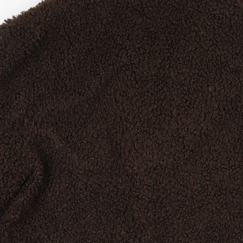 Marks and Spencer Womens Brown Overcoat Coat Size 14 Button