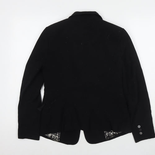 Marks and Spencer Womens Black Jacket Blazer Size 10 Button