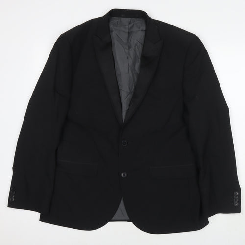 NEXT Mens Black Wool Jacket Suit Jacket Size 40 Regular