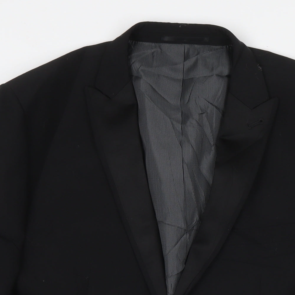 NEXT Mens Black Wool Jacket Suit Jacket Size 40 Regular
