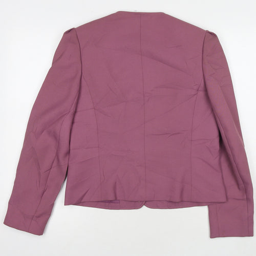 Dereta Womens Purple Jacket Blazer Size 12 Button