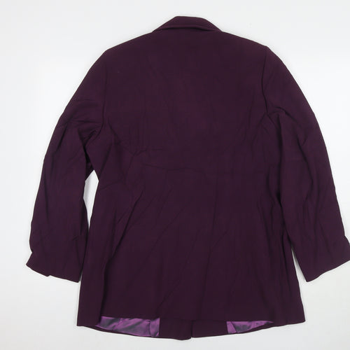 Libra Womens Purple Jacket Blazer Size 16 Button