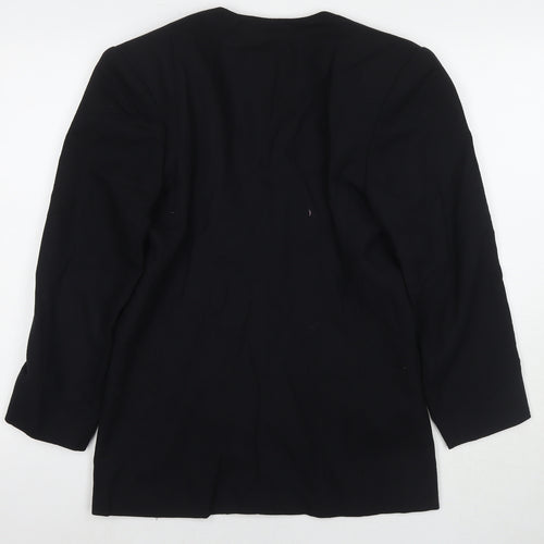 Braemar Womens Black Jacket Blazer Size 8 Button