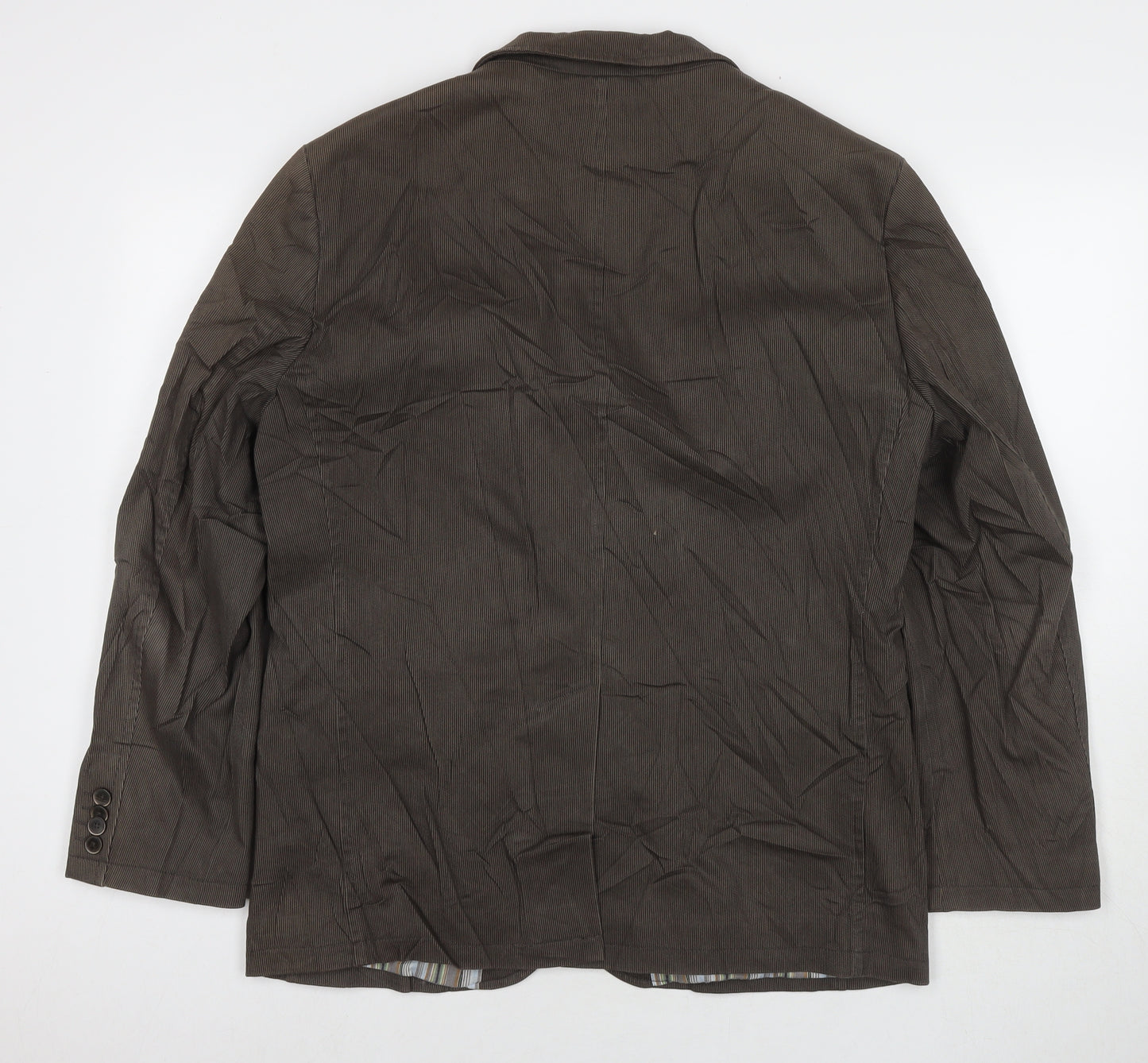 Jim Spencer Mens Brown Cotton Jacket Blazer Size 42 Regular - Label size 25