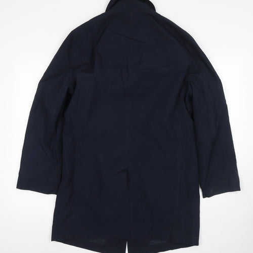 Marks and Spencer Mens Blue Trench Coat Jacket Size S Button