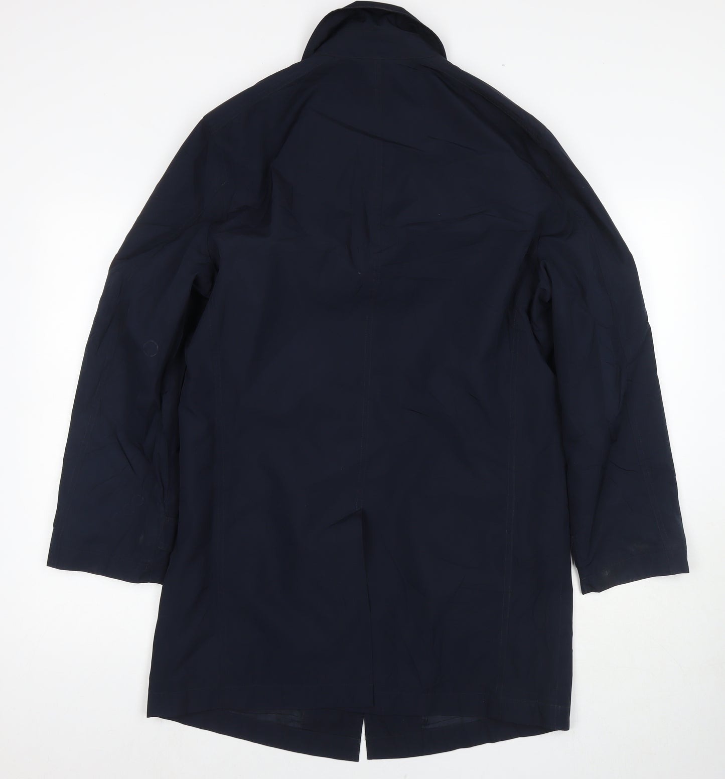 Marks and Spencer Mens Blue Trench Coat Jacket Size S Button