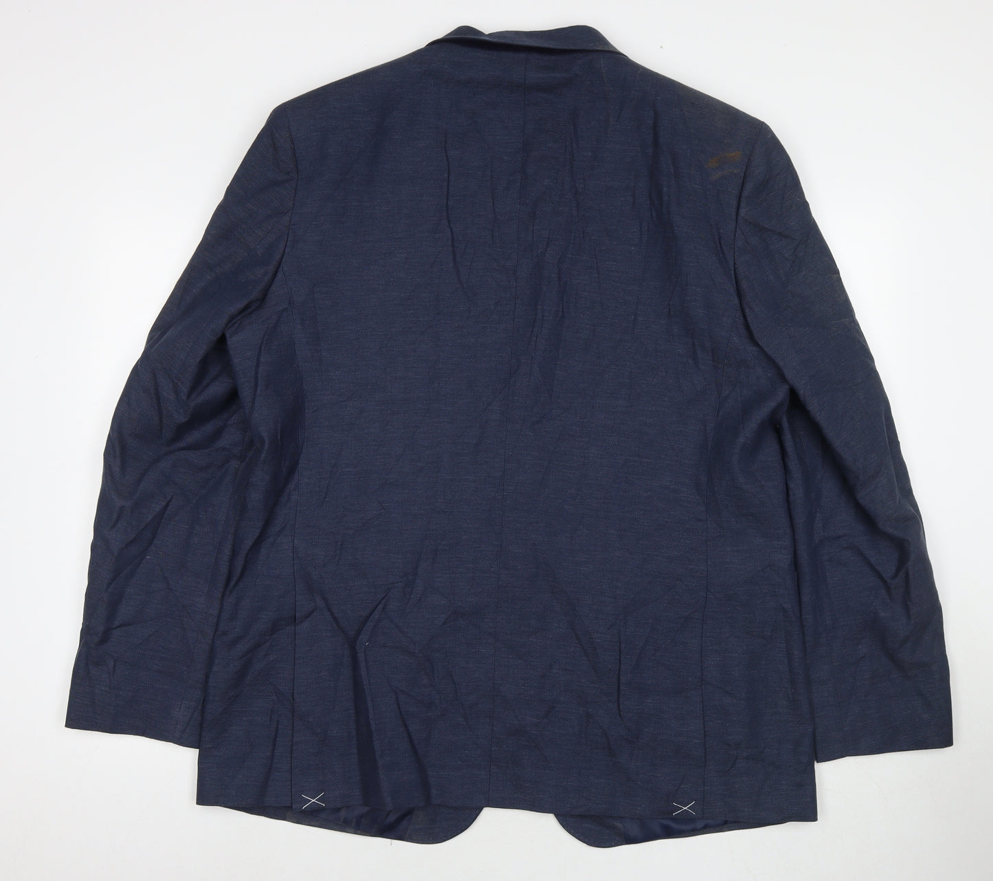 Marks and Spencer Mens Blue Polyacrylate Fibre Jacket Suit Jacket Size 46 Regular