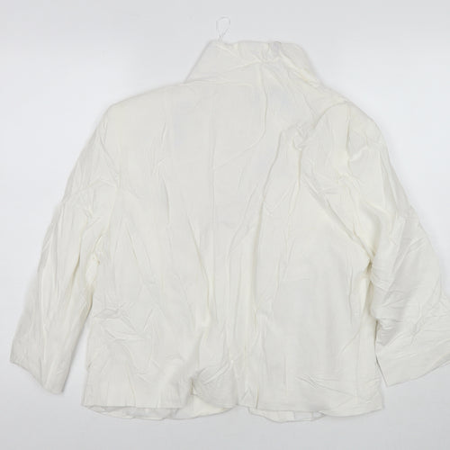 Bonmarché Womens White Kimono Blazer Size 14