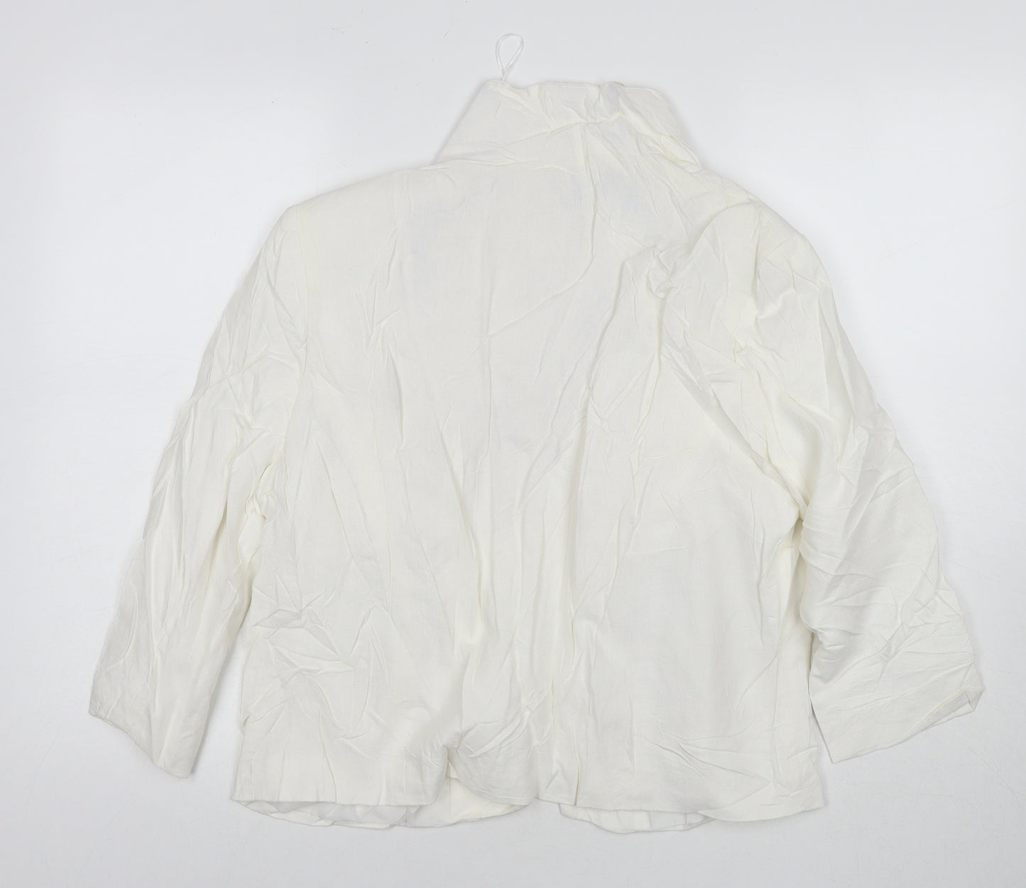 Bonmarché Womens White Kimono Blazer Size 14