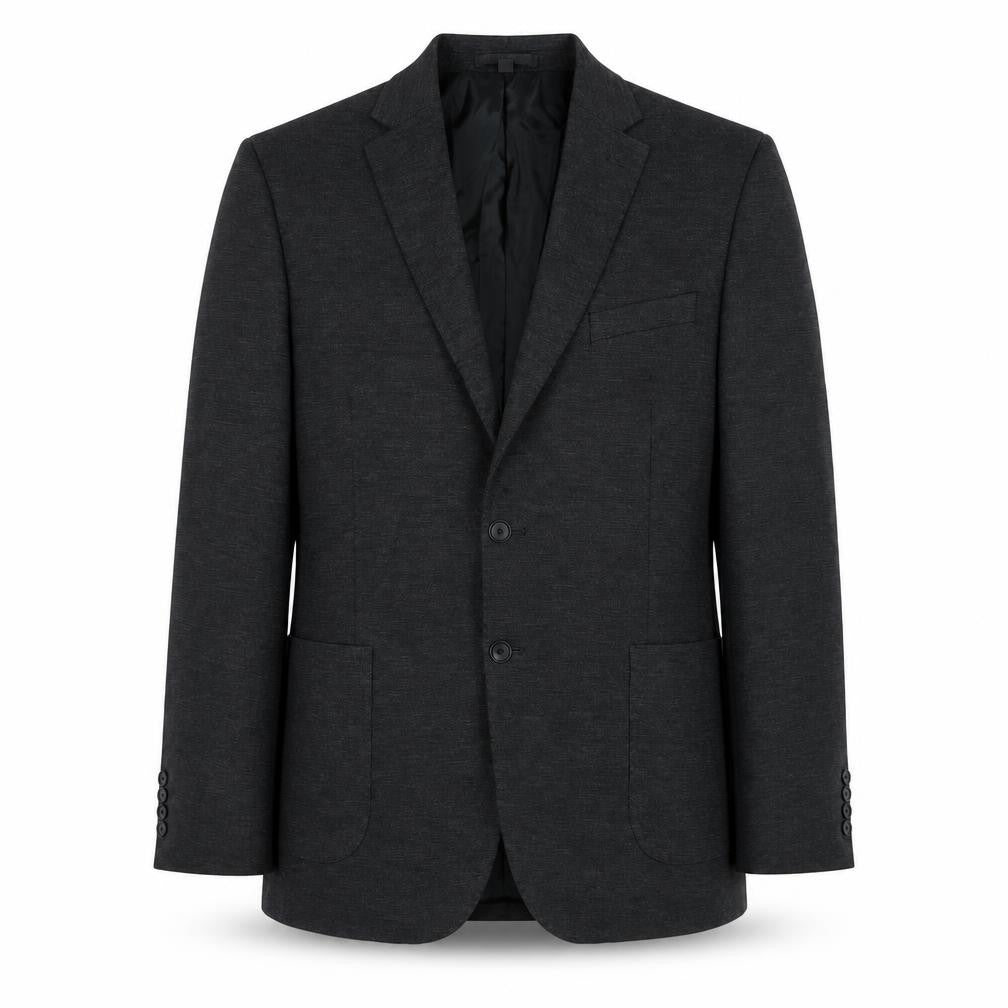 Front view of Marks & Spencer men’s grey polyamide jacket suit jacket, size 44, regular