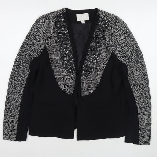 French & Jones Womens Black Kimono Blazer Size 16