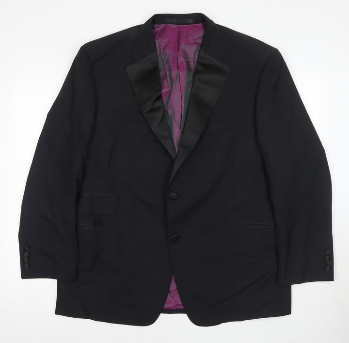 Marks and Spencer Mens Black Wool Jacket Suit Jacket Size 44 Regular