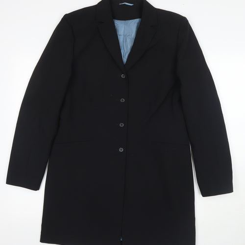 NL Collection Womens Black Jacket Blazer Size 14 Button