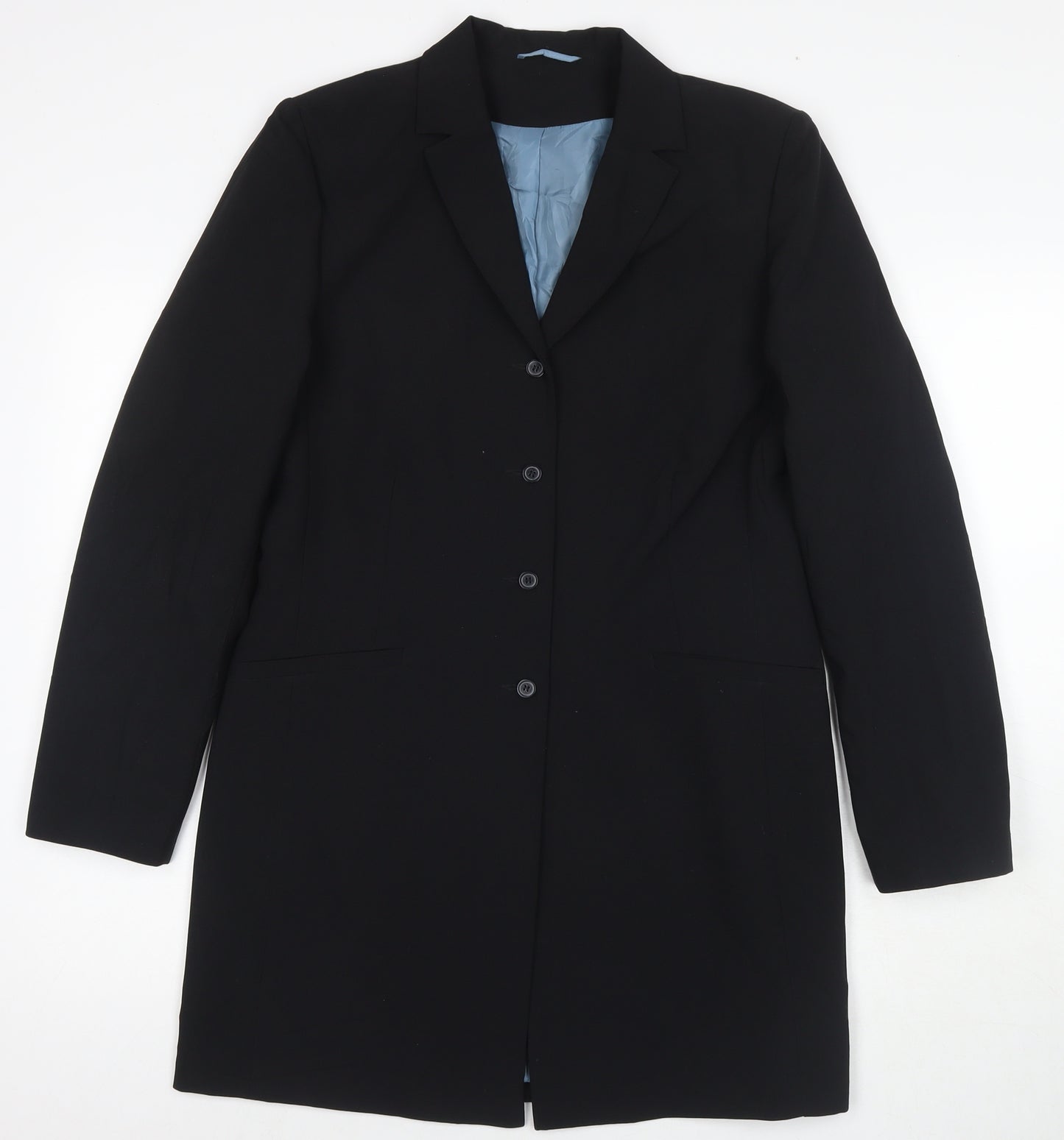 NL Collection Womens Black Jacket Blazer Size 14 Button