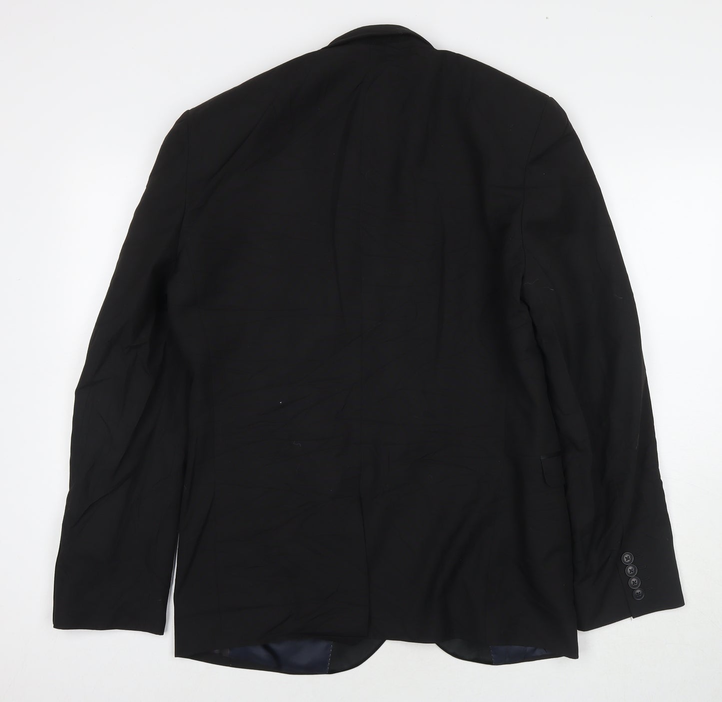 NEXT Mens Black Polyester Jacket Suit Jacket Size 40 Regular