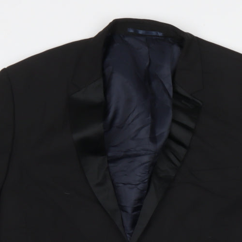 NEXT Mens Black Polyester Jacket Suit Jacket Size 40 Regular