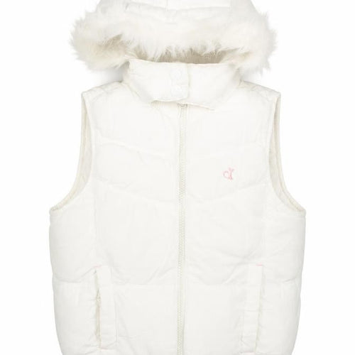 Girl2Girl Girls White Gilet Waistcoat Size 5-6 Years Zip