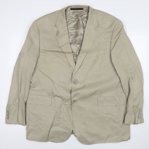Marks and Spencer Mens Brown Silk Jacket Suit Jacket Size 46 Regular