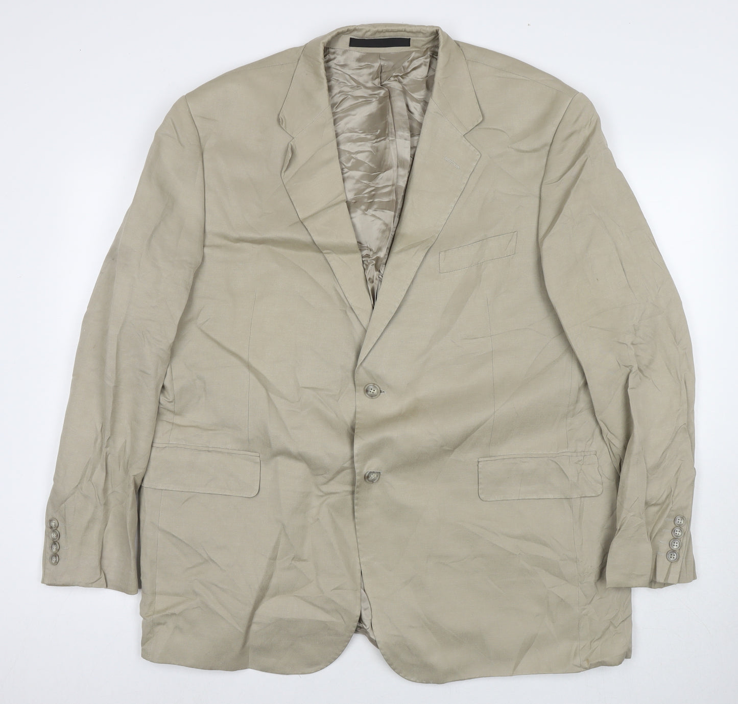 Marks and Spencer Mens Brown Silk Jacket Suit Jacket Size 46 Regular