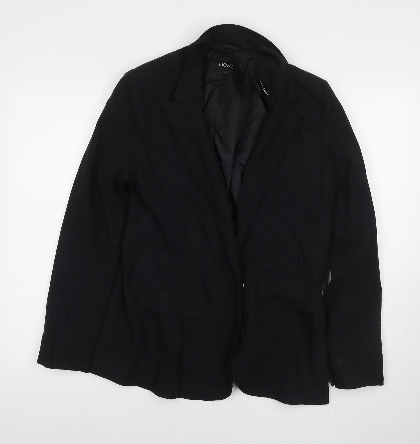 NEXT Womens Black Jacket Blazer Size 14 Snap