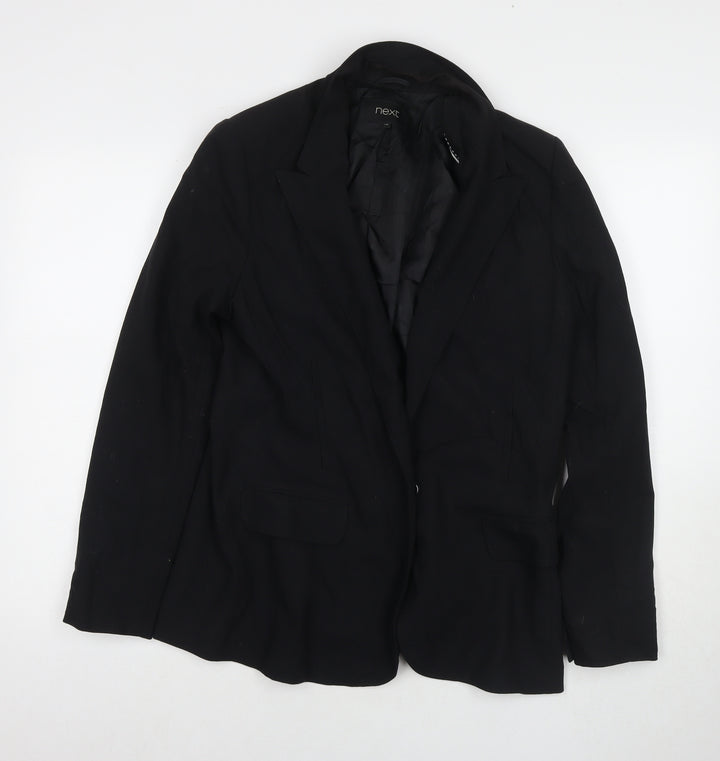 NEXT Womens Black Jacket Blazer Size 14 Snap