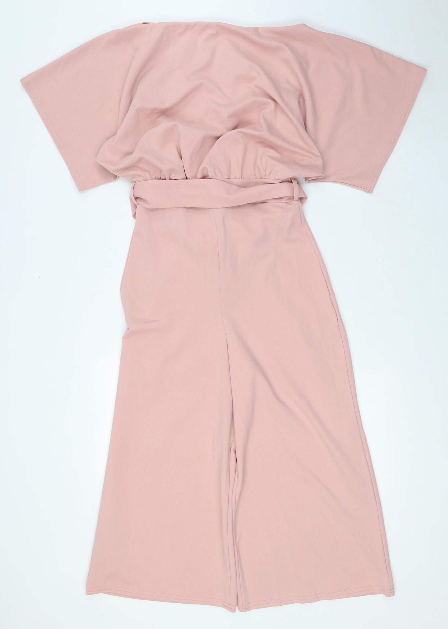 Boohoo Womens Pink Polyester Jumpsuit One-Piece Size 12 L27 in