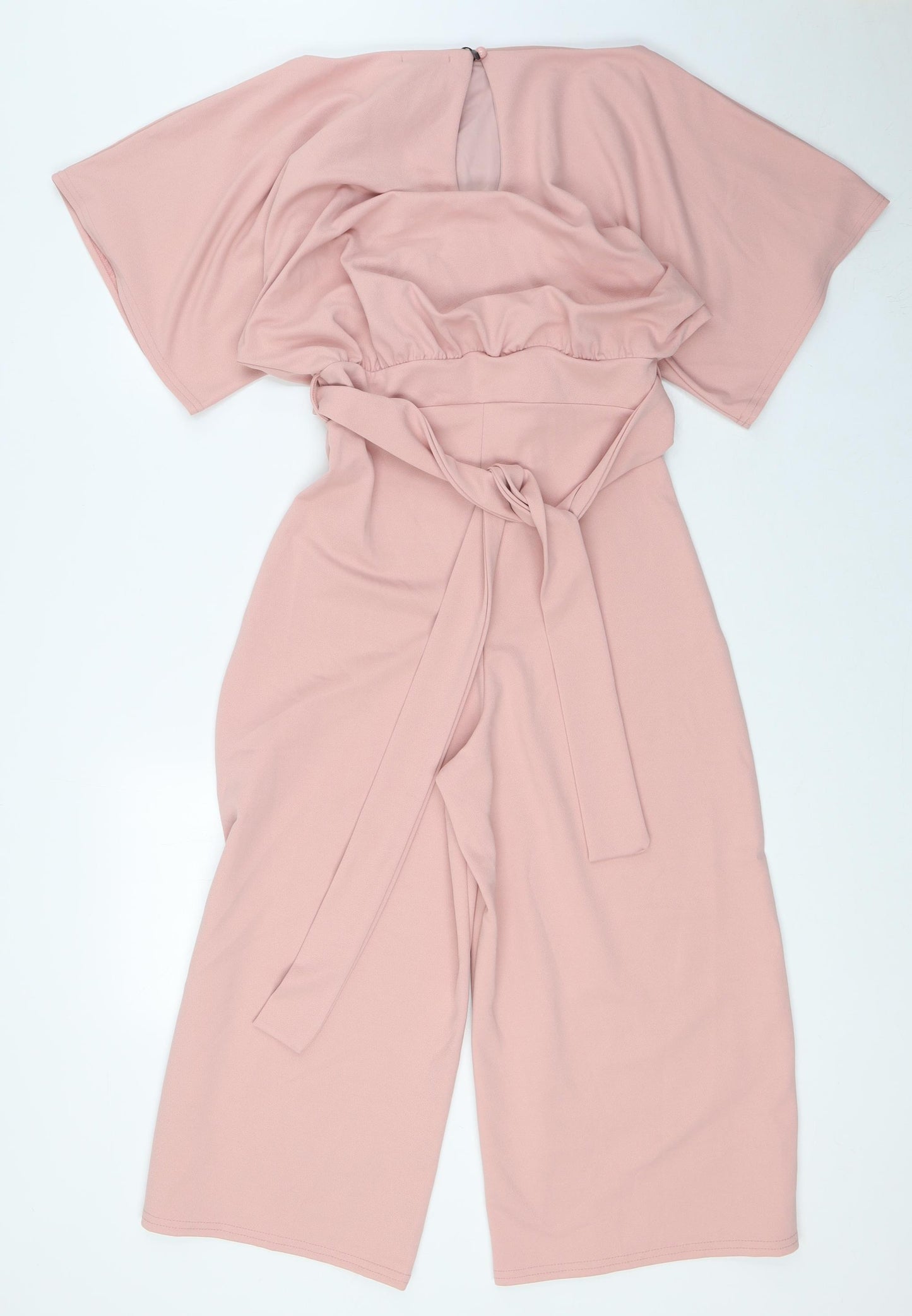 Boohoo Womens Pink Polyester Jumpsuit One-Piece Size 12 L27 in