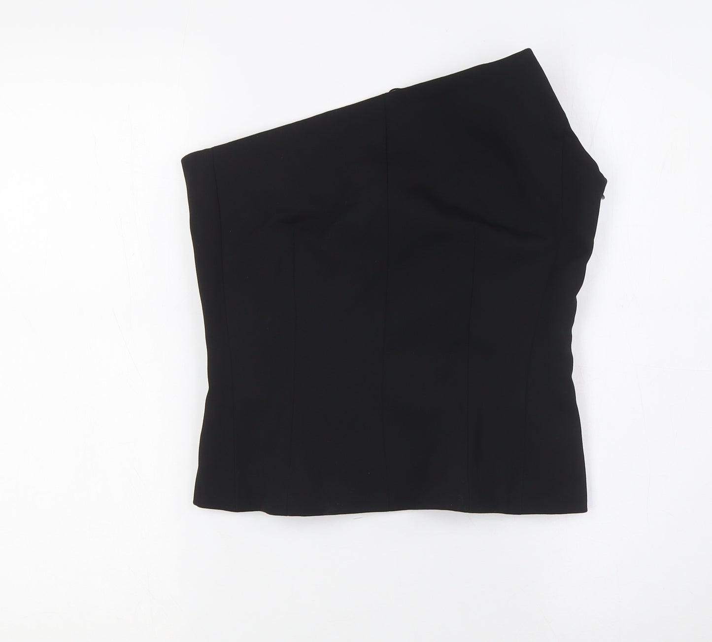 Zara Womens Black Polyester Basic Blouse Size M Off the Shoulder - Evening Wear
