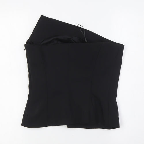 Zara Womens Black Polyester Basic Blouse Size M Off the Shoulder - Evening Wear