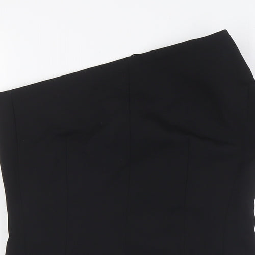 Zara Womens Black Polyester Basic Blouse Size M Off the Shoulder - Evening Wear