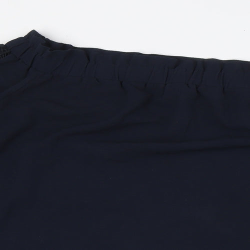 NEXT Womens Blue Polyester Basic Blouse Size 16 Off the Shoulder