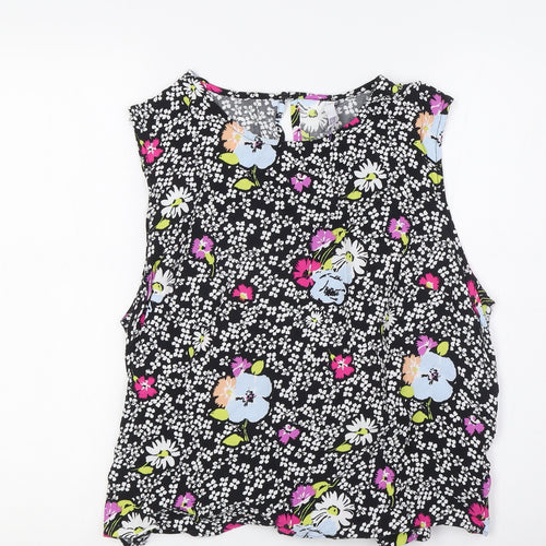 By Henry Holland Womens Multicoloured Floral Viscose Basic Blouse Size 16 Round Neck