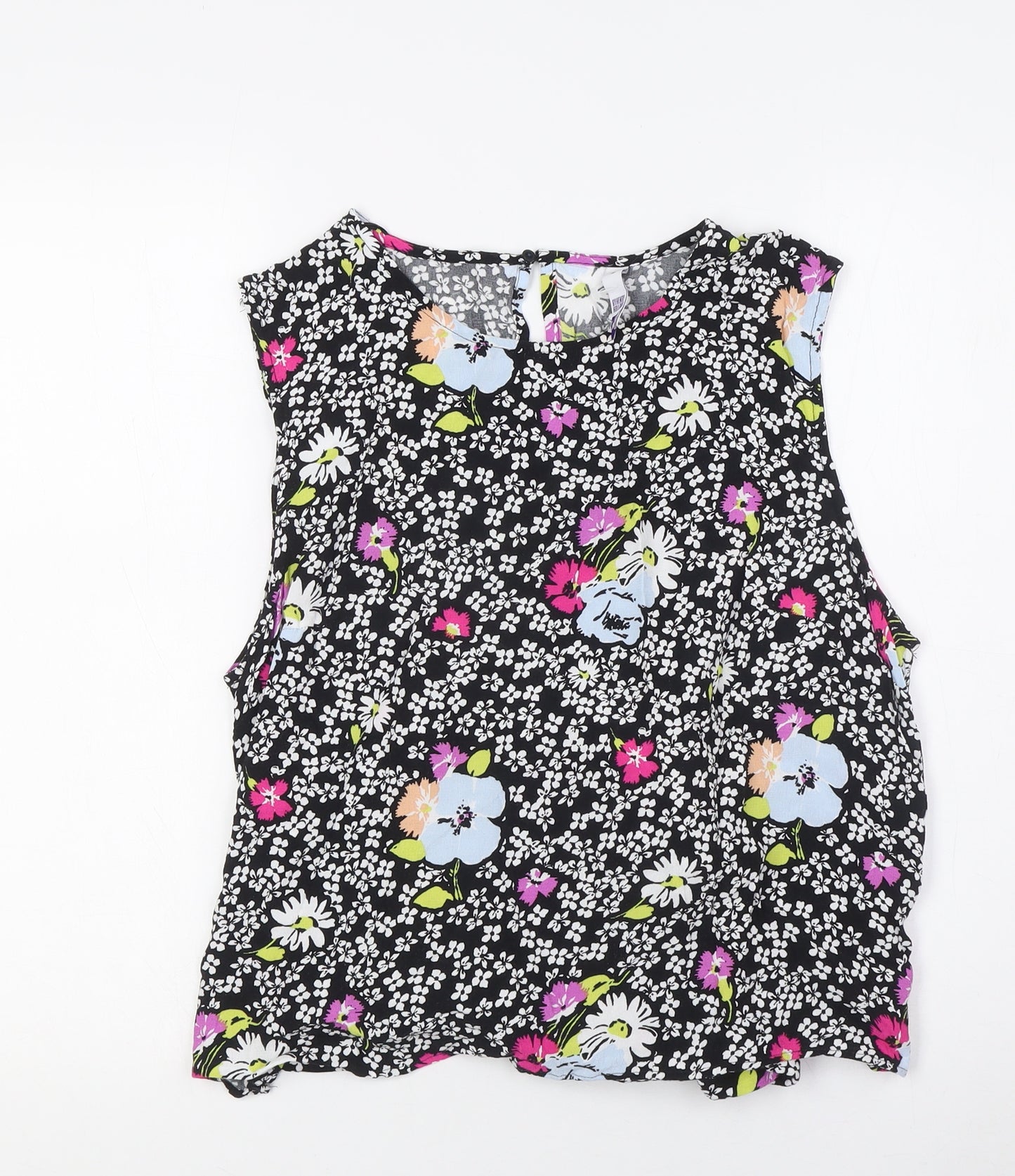 By Henry Holland Womens Multicoloured Floral Viscose Basic Blouse Size 16 Round Neck