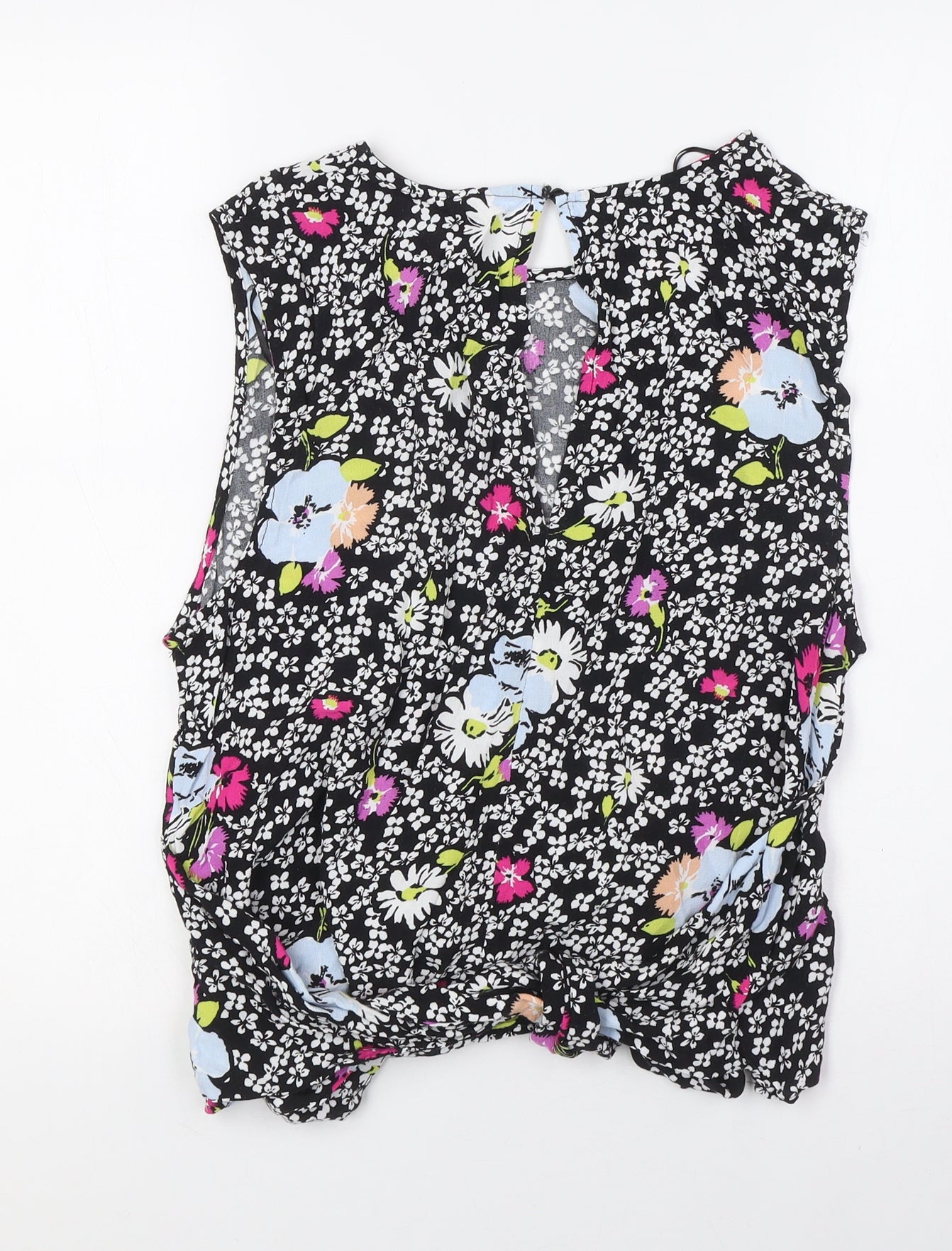 By Henry Holland Womens Multicoloured Floral Viscose Basic Blouse Size 16 Round Neck