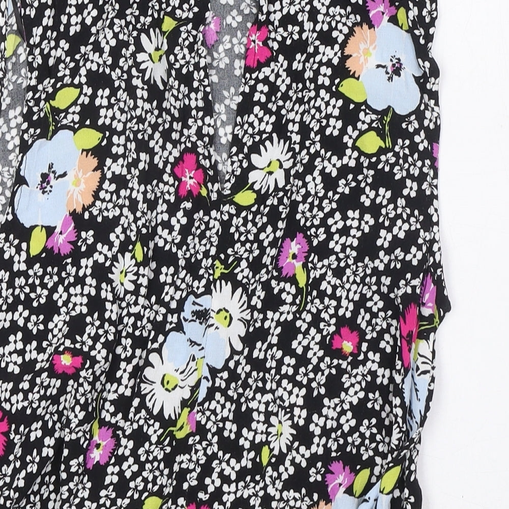 By Henry Holland Womens Multicoloured Floral Viscose Basic Blouse Size 16 Round Neck