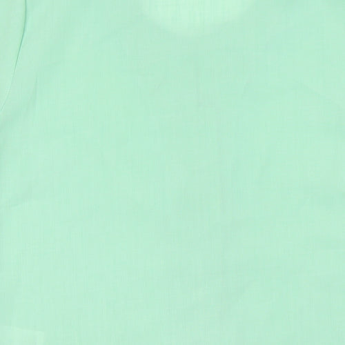 Damart Womens Green Polyester Basic Blouse Size 12 Round Neck