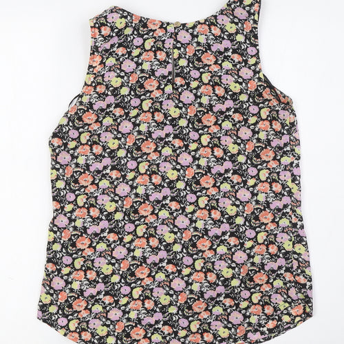 Oasis Womens Multicoloured Floral Polyester Camisole Blouse Size 8 Round Neck