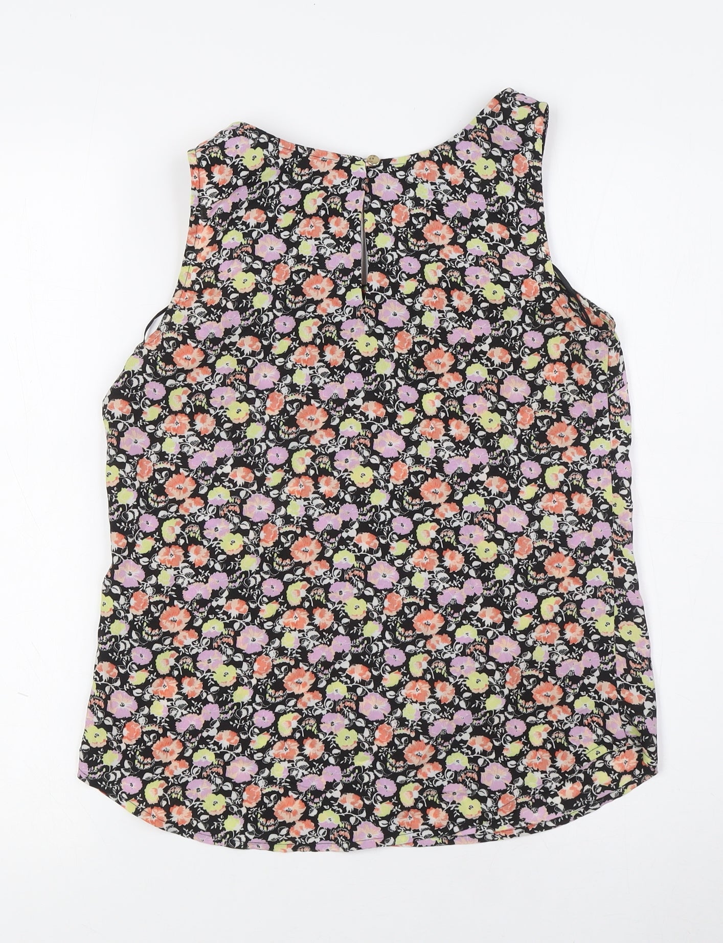 Oasis Womens Multicoloured Floral Polyester Camisole Blouse Size 8 Round Neck