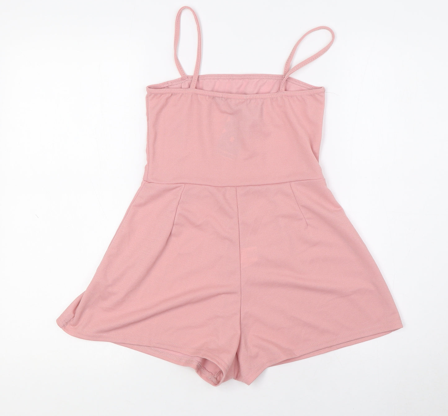 Boohoo Womens Pink Polyester Playsuit One-Piece Size 8