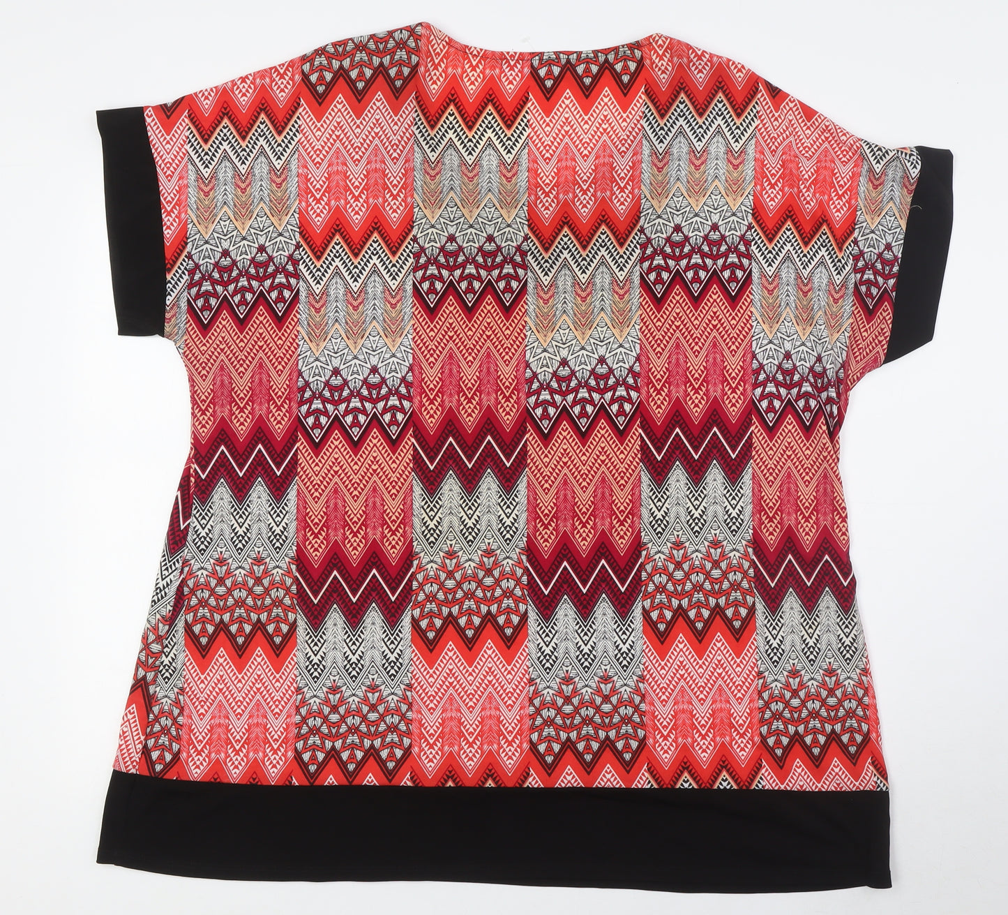 BM Womens Multicoloured Polyester Basic T-Shirt Size 22 Scoop Neck