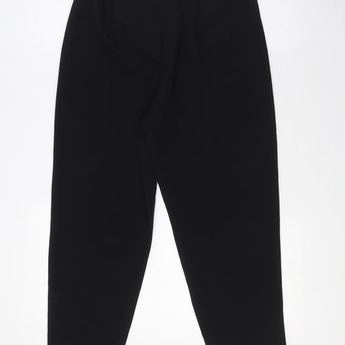 Divided by H&M Womens Black Polyester Trousers Size 6 L25 in Regular Zip - Elasticated Waist