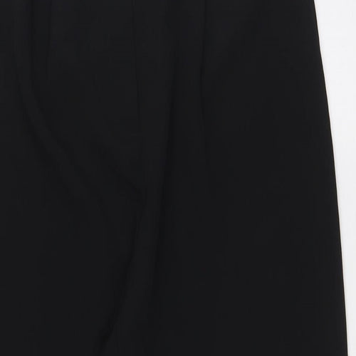 Divided by H&M Womens Black Polyester Trousers Size 6 L25 in Regular Zip - Elasticated Waist