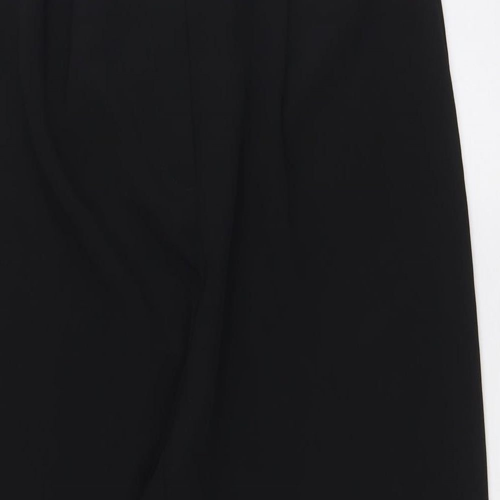 Divided by H&M Womens Black Polyester Trousers Size 6 L25 in Regular Zip - Elasticated Waist